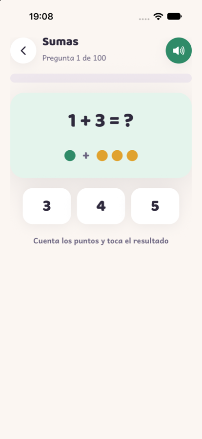 Una suma con puntos para contar